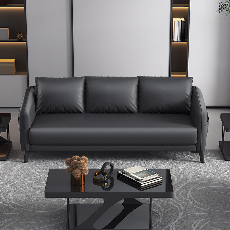 Modern Tuxedo Arm Sofa 27.55" D x24.80" H Sofa for Living Room