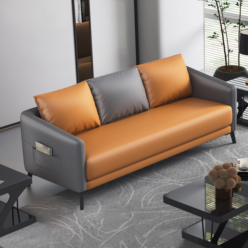 Modern Tuxedo Arm Sofa 27.55" D x24.80" H Sofa for Living Room