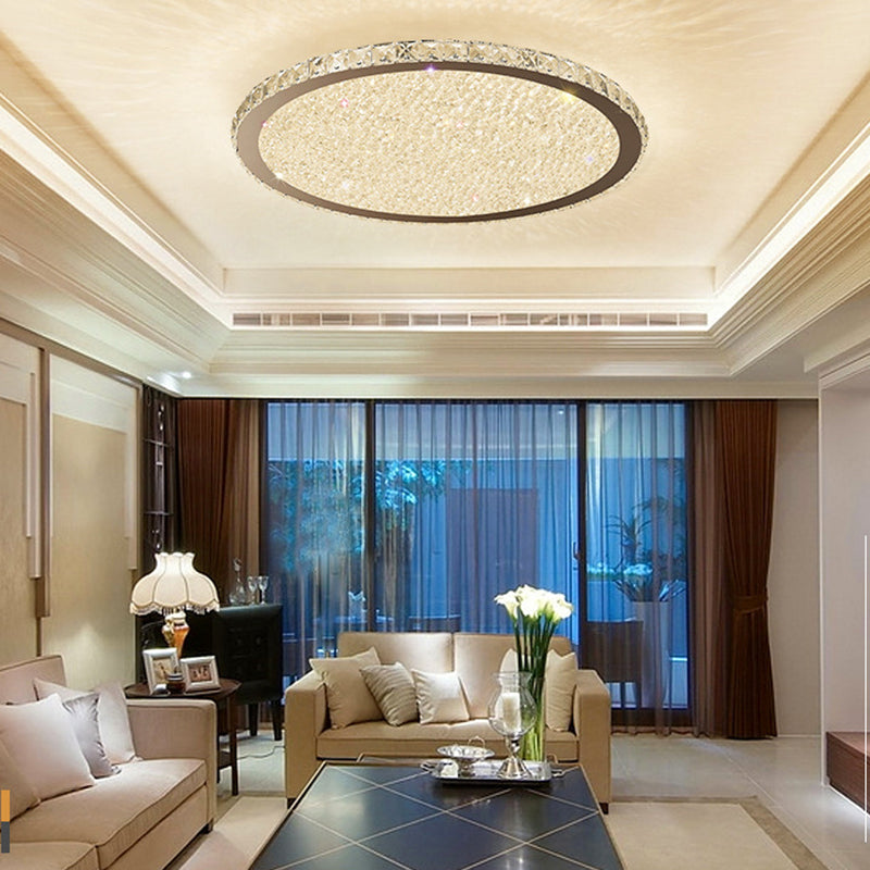 1 Light Round Flush Ceiling Lights Modern Style Metal Flush Mount Lights