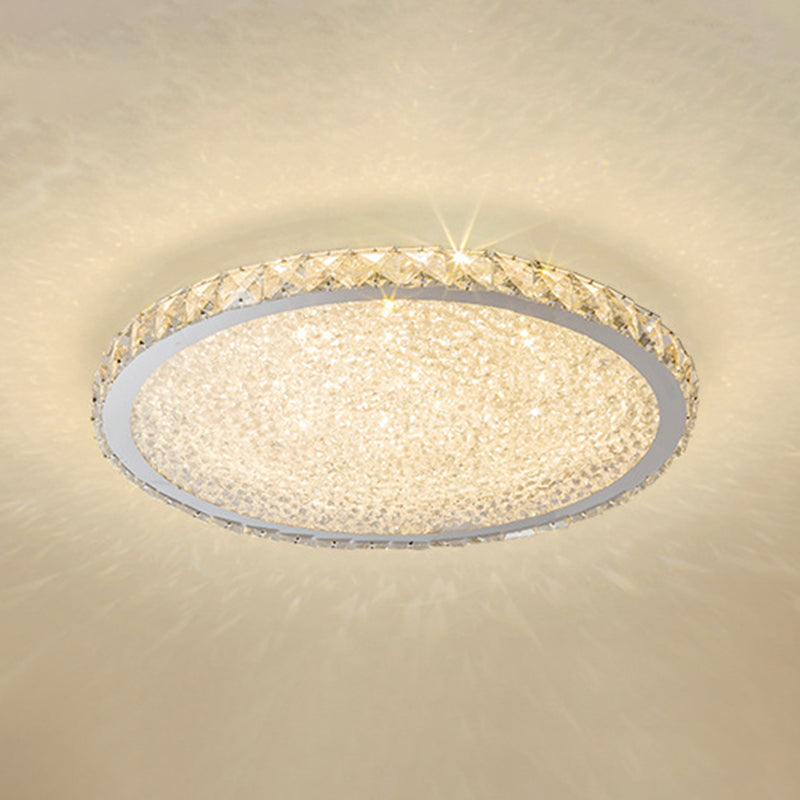 1 Light Round Flush Ceiling Lights Modern Style Metal Flush Mount Lights