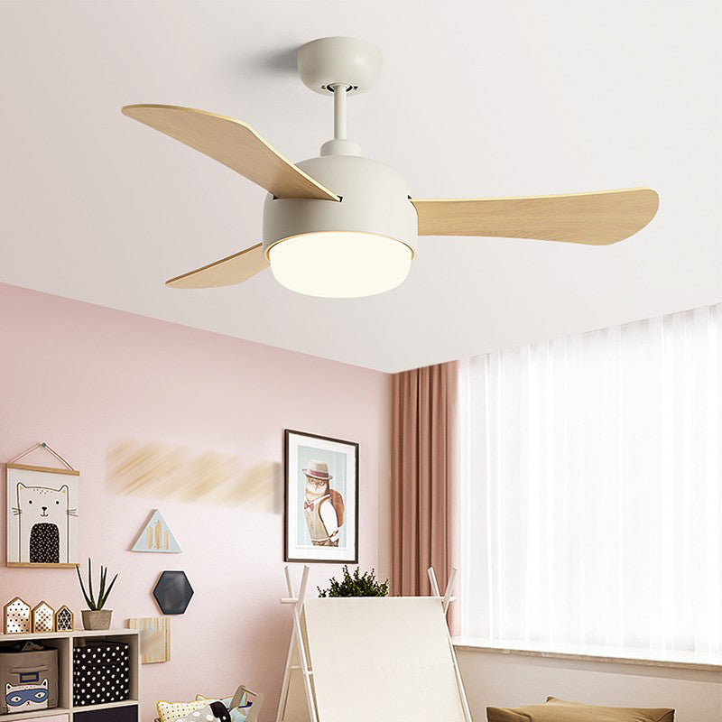 Metal Ceiling Fan Light Modern Style 1 Light Ceiling Fan Lamp for Children's Room