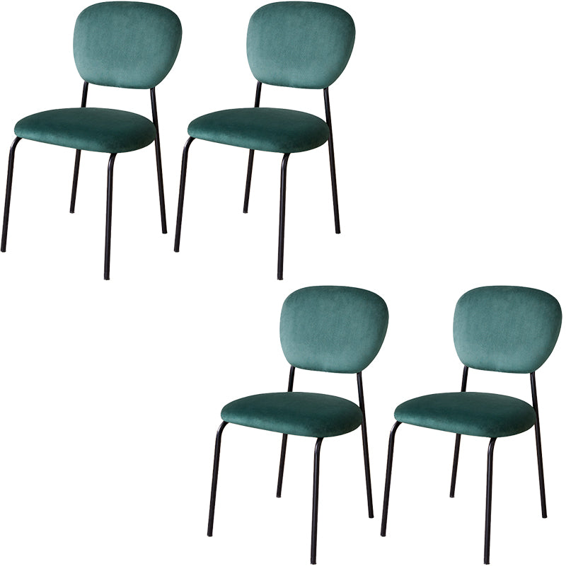 Industrial Dining Room Side Chairs Metal Armless Open Chair for Kitchen