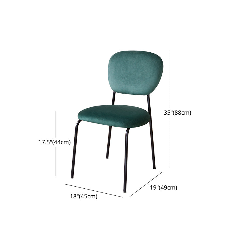 Industrial Dining Room Side Chairs Metal Armless Open Chair for Kitchen