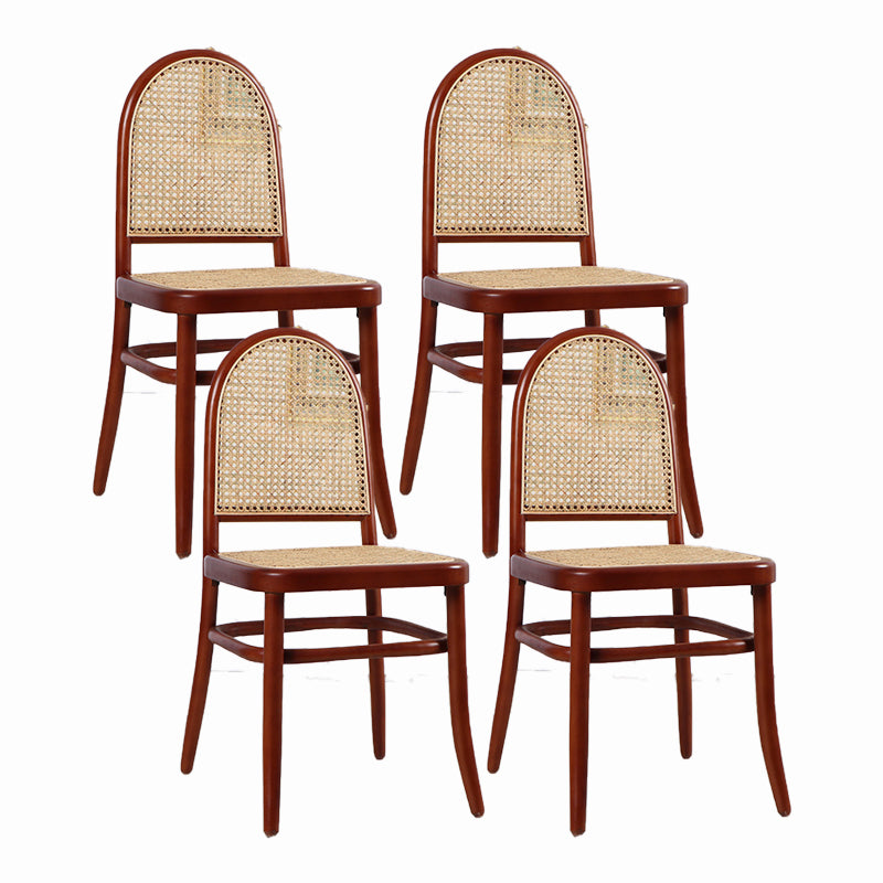 Traditional Side Chair Solid Wood Open Back Dining Chair for Home