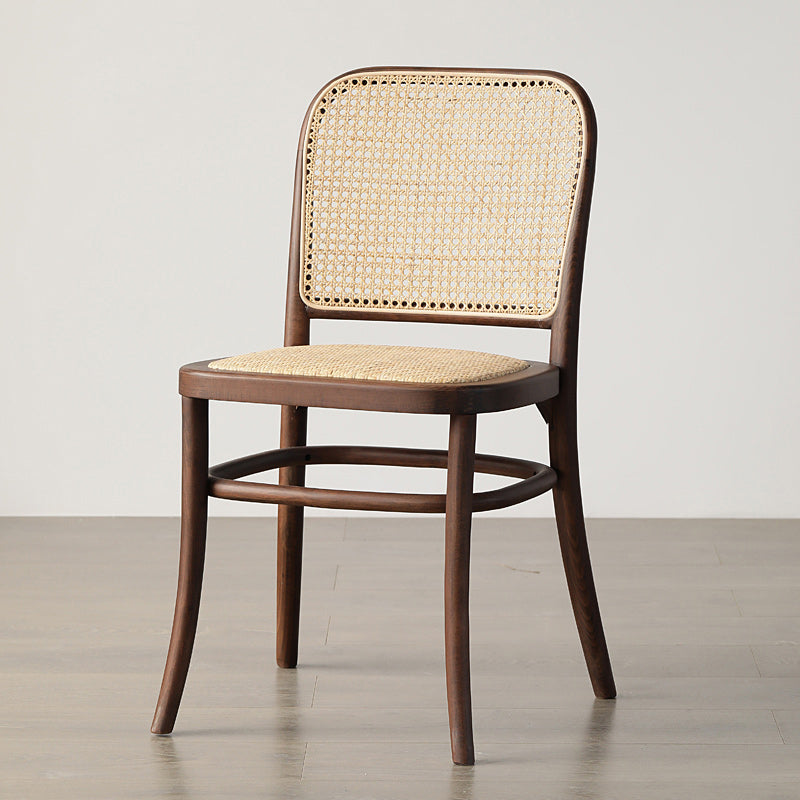 Traditional Style Side Chair Solid Wood Open Back Dining Chair for Hom