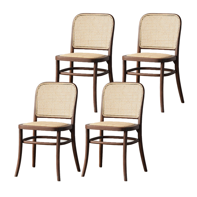 Traditional Style Side Chair Solid Wood Open Back Dining Chair for Hom