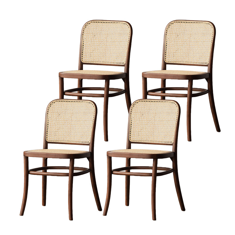 Traditional Style Side Chair Solid Wood Open Back Dining Chair for Hom