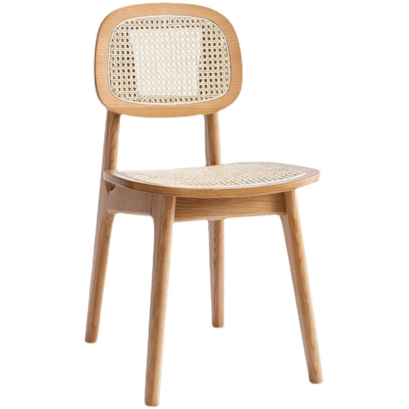 Traditional Dining Chair Solid Wood Open Back Side Chair for Home