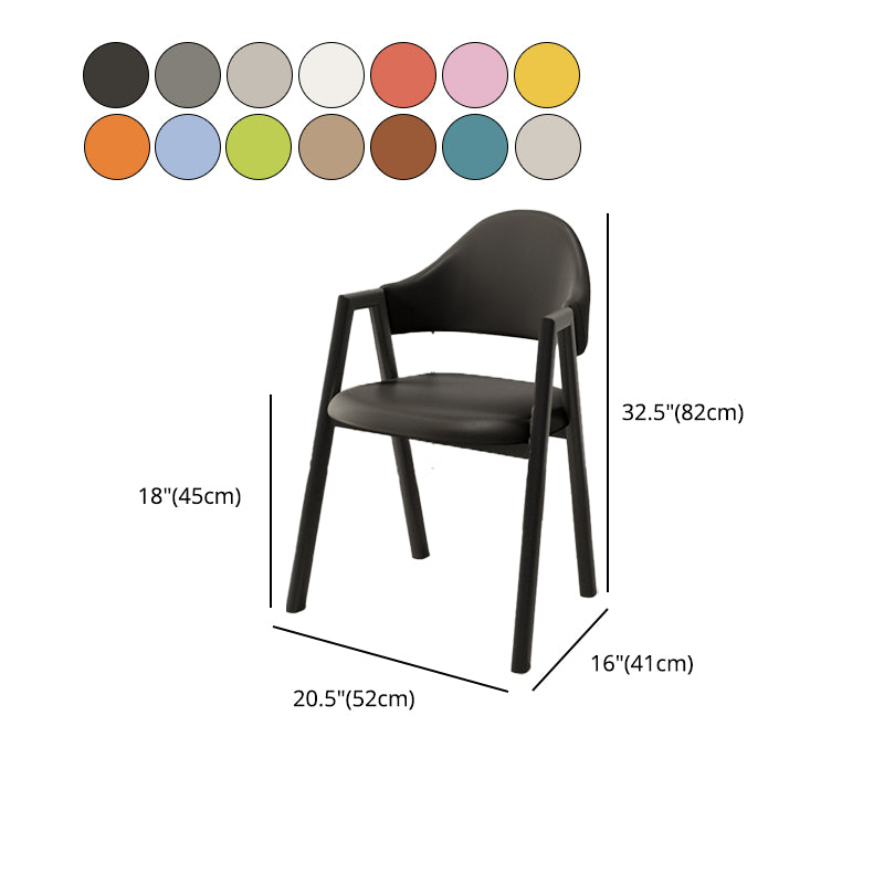 Industrial Dining Room Side Chairs Arm Open Back Chair for Kitchen