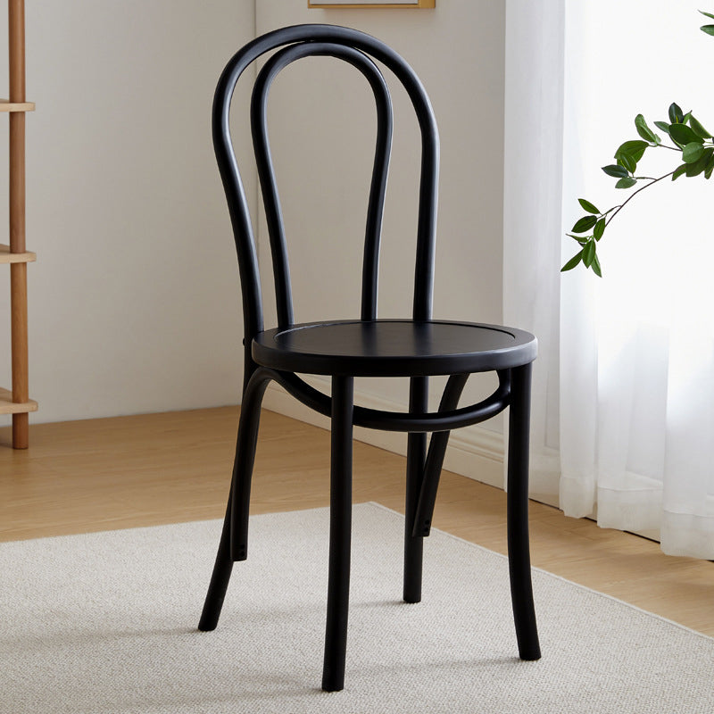 Traditional Style Side Chair Solid Wood Wingback Armless Dining Chair