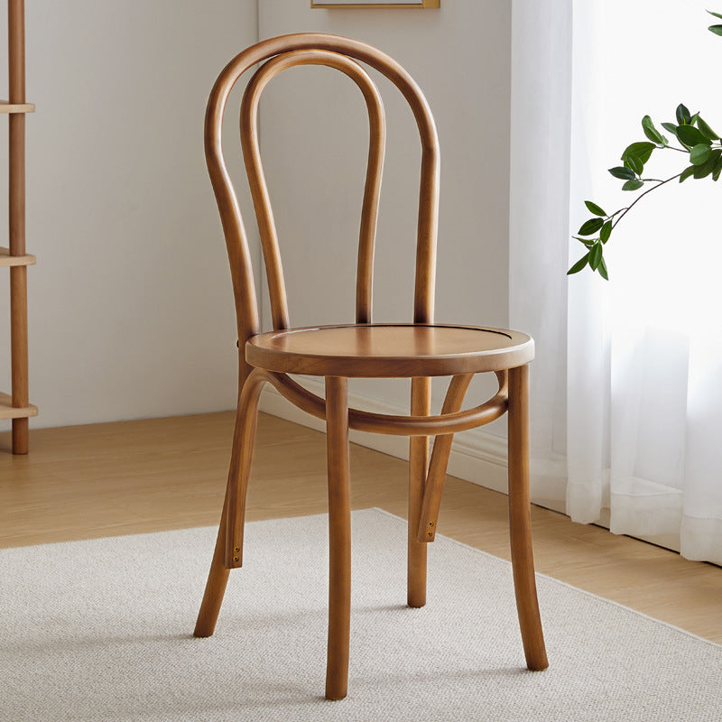 Traditional Style Side Chair Solid Wood Wingback Armless Dining Chair