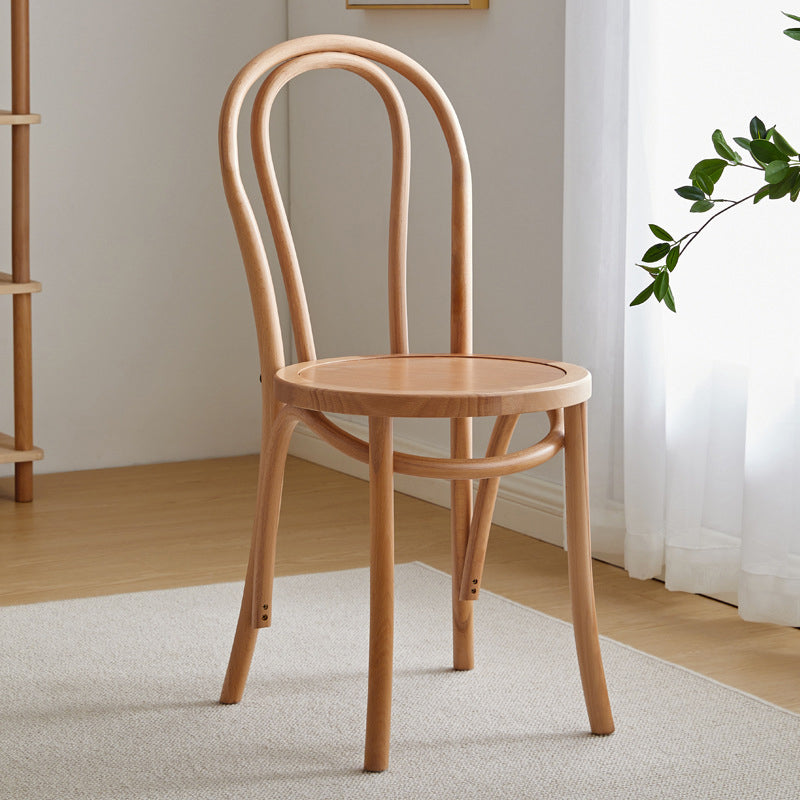 Traditional Style Side Chair Solid Wood Wingback Armless Dining Chair