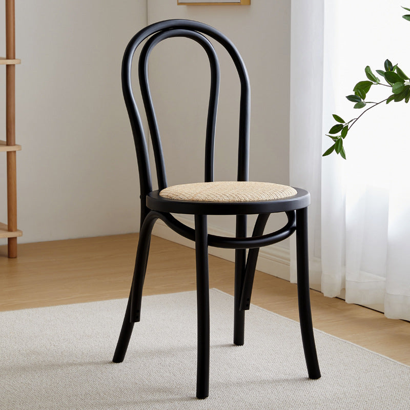 Traditional Style Side Chair Solid Wood Wingback Armless Dining Chair