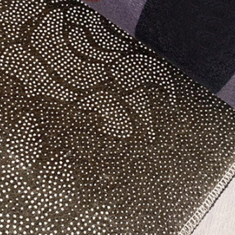 Grey Modern Rug Polyester Hexagon Rug Washable Rug for Drawing Room