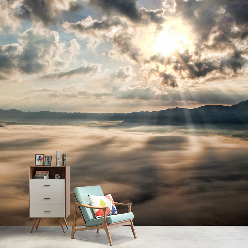 Decorative Sky Stain Resistant Photography Wallpaper Drawing Room Wall Mural