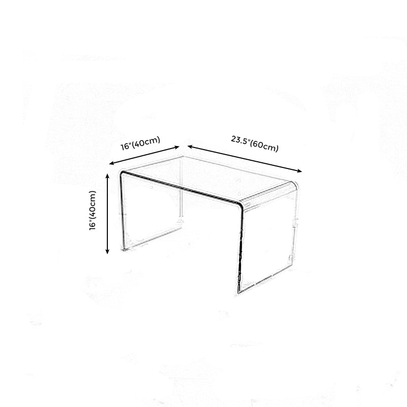 Modern Rectangle Coffee Table Acrylic Cocktail Table for Living Room