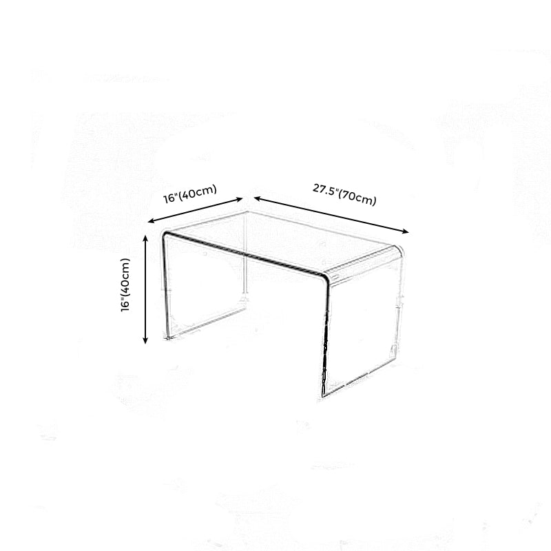 Modern Rectangle Coffee Table Acrylic Cocktail Table for Living Room