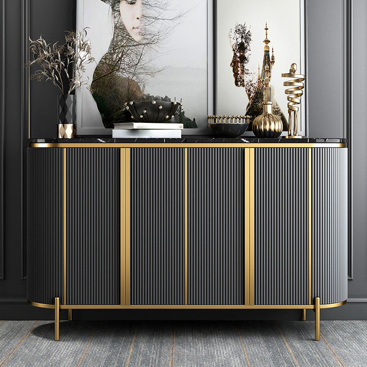 Glam Storage Sideboard Artificial Marble Top Sideboard for Living Room