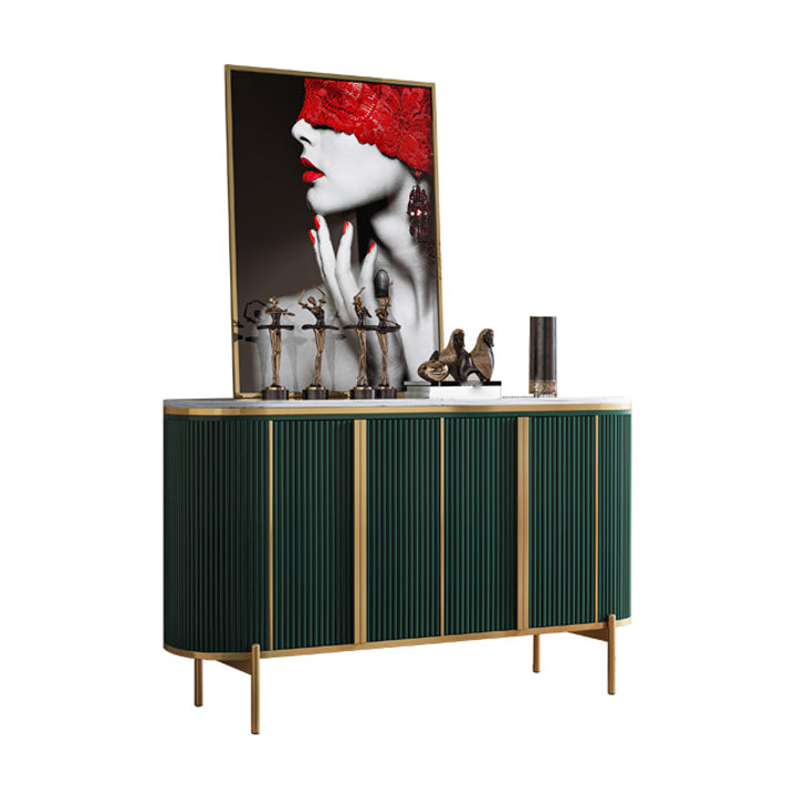 Glam Storage Sideboard Artificial Marble Top Sideboard for Living Room