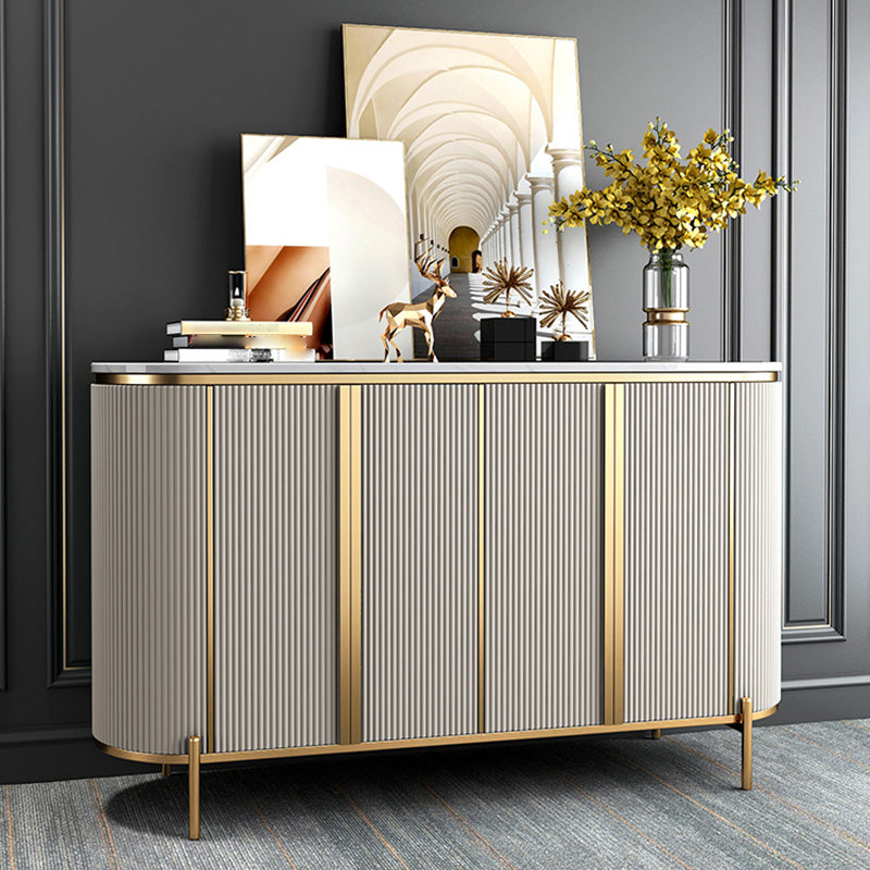 Glam Storage Sideboard Artificial Marble Top Sideboard for Living Room