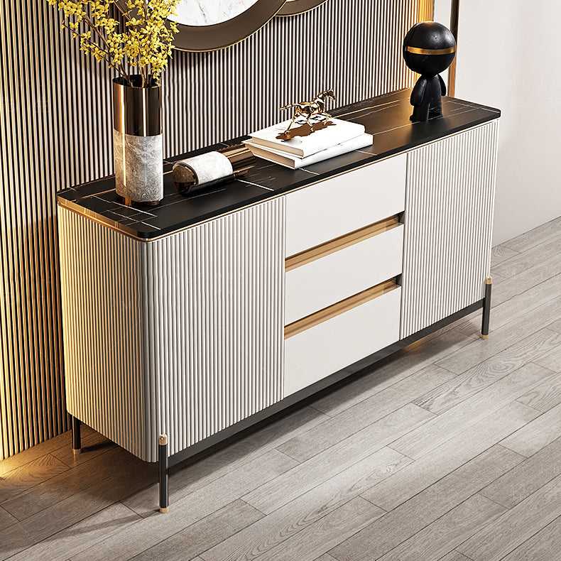 Glam Style 2-Door Sideboard Dining Sideboard with Drawers for Living Room