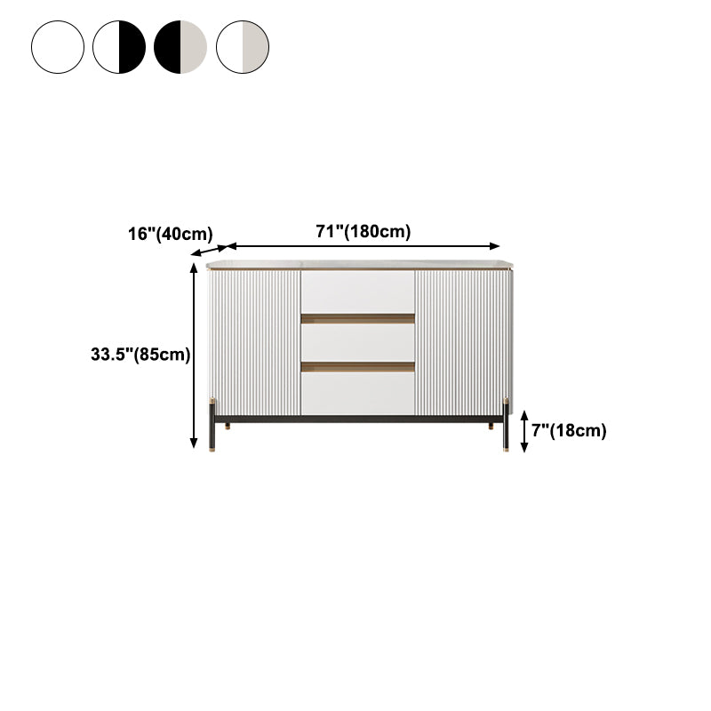 Glam Style 2-Door Sideboard Dining Sideboard with Drawers for Living Room