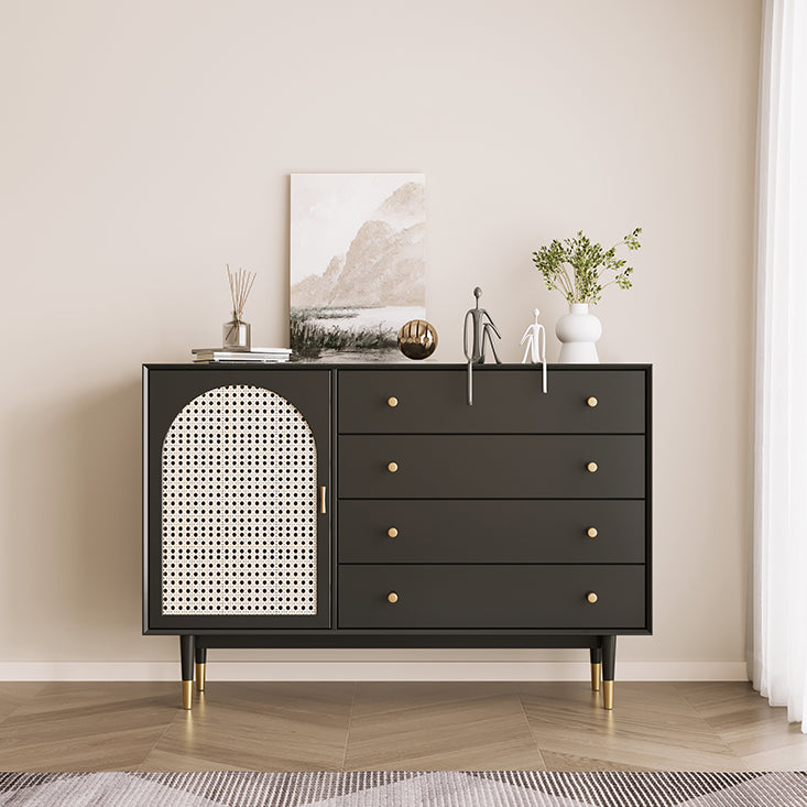 Wooden Rectangle Storage Sideboard Luxury Cabinet with Drawers and Doors