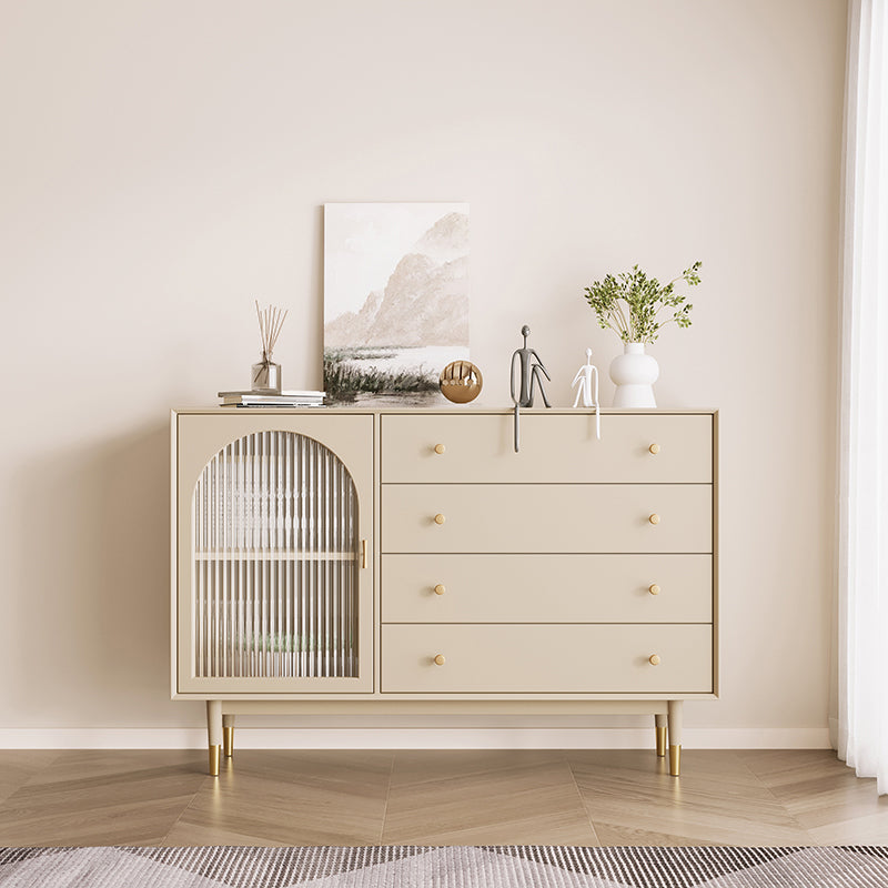 Wooden Rectangle Storage Sideboard Luxury Cabinet with Drawers and Doors