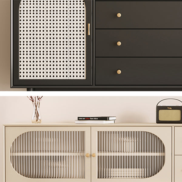 Wooden Rectangle Storage Sideboard Luxury Cabinet with Drawers and Doors