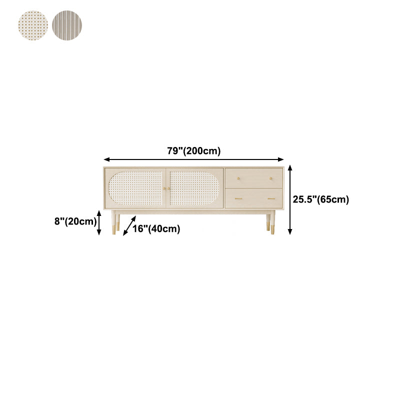 Wooden Rectangle Storage Sideboard Luxury Cabinet with Drawers and Doors