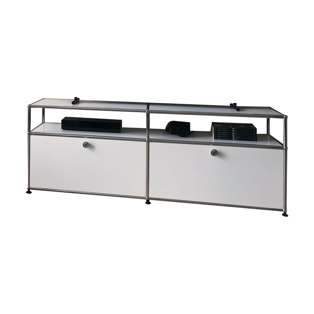 Stainless Steel Sideboard Modern Style Dining Sideboard with Locking Cabinet