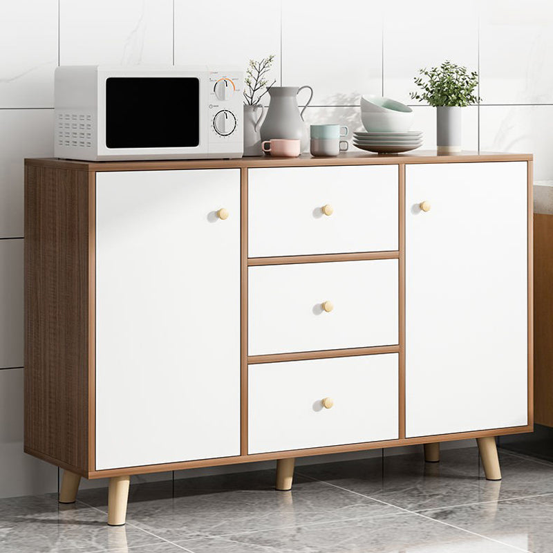 Contemporary Style Sideboard Engineered Wood Dining Sideboard with Storage