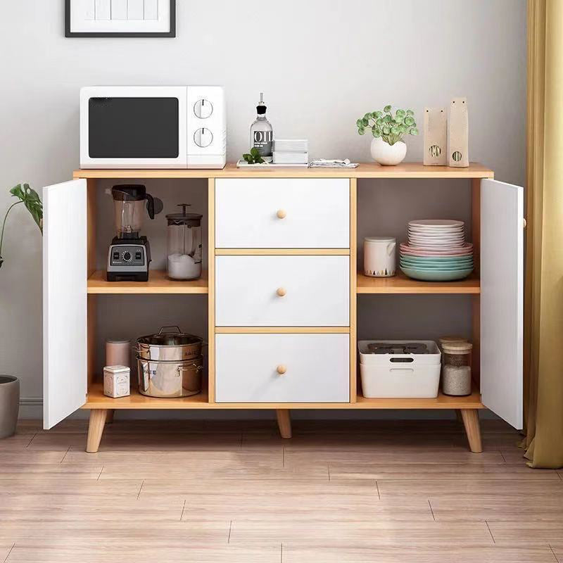 Contemporary Style Sideboard Engineered Wood Dining Sideboard with Storage