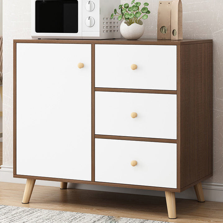 Contemporary Style Sideboard Engineered Wood Dining Sideboard with Storage