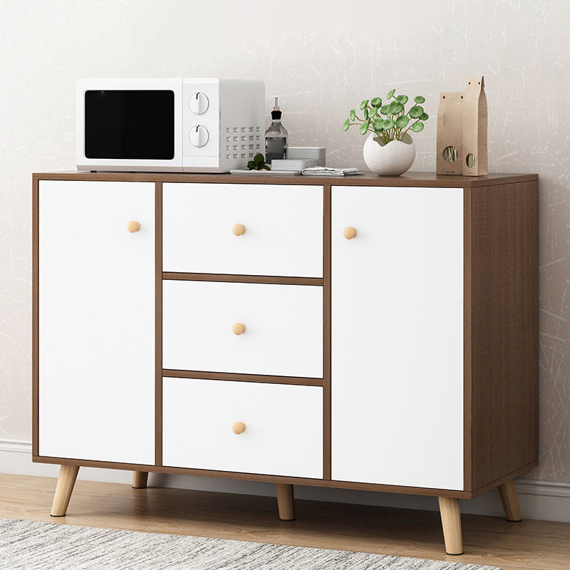 Contemporary Style Sideboard Engineered Wood Dining Sideboard with Storage