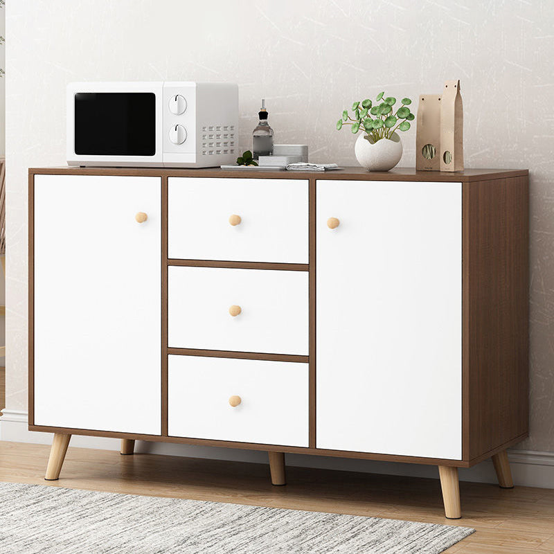 Contemporary Style Sideboard Engineered Wood Dining Sideboard with Storage