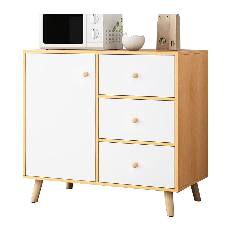 Contemporary Style Sideboard Engineered Wood Dining Sideboard with Storage