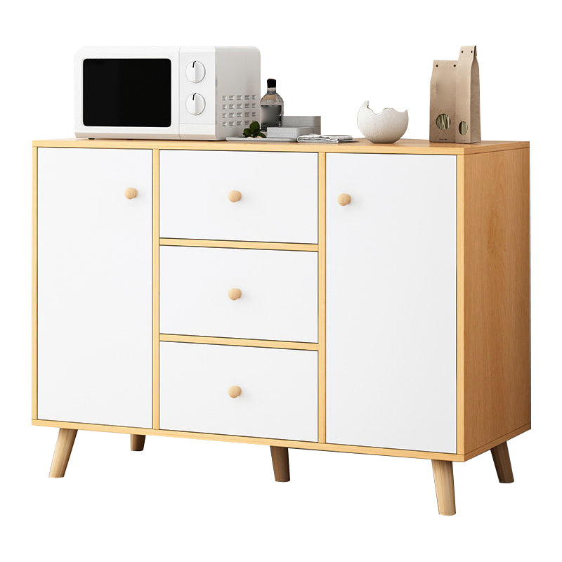 Contemporary Style Sideboard Engineered Wood Dining Sideboard with Storage