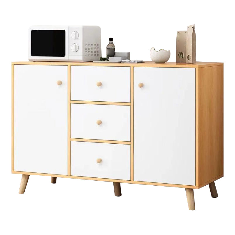 Contemporary Style Sideboard Engineered Wood Dining Sideboard with Storage