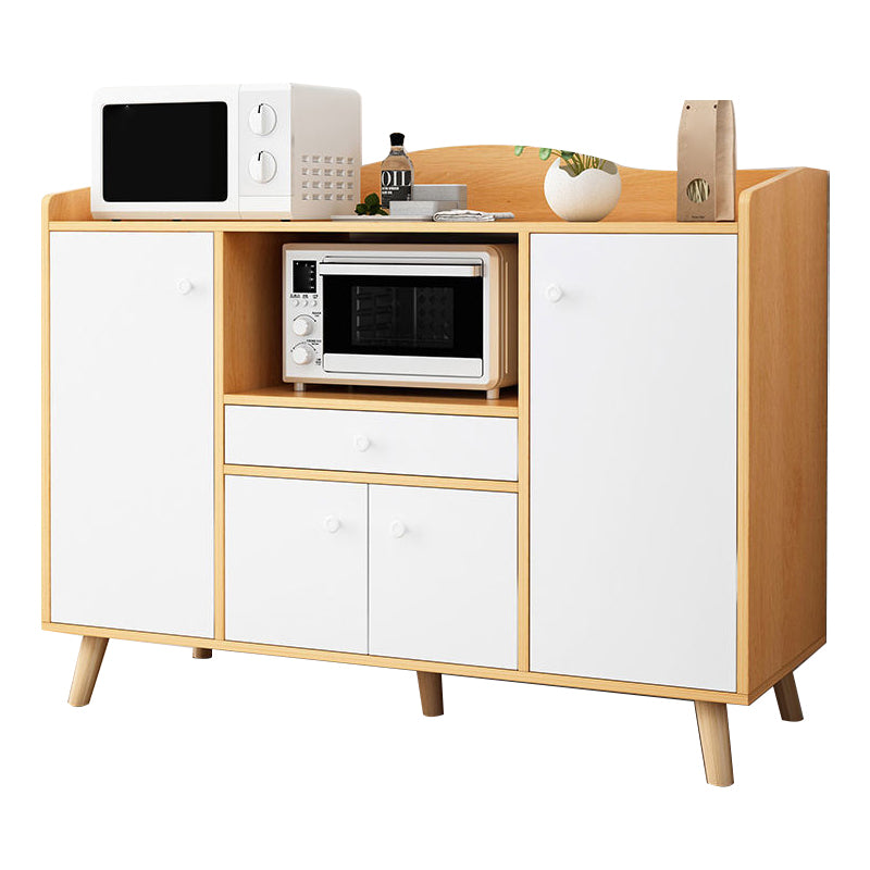 Contemporary Style Sideboard Engineered Wood Dining Sideboard with Storage