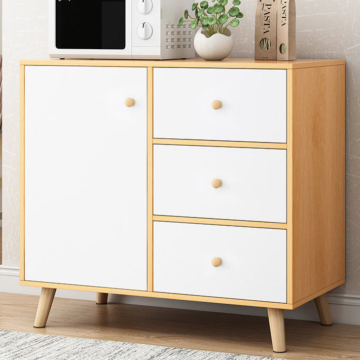 Contemporary Style Sideboard Engineered Wood Dining Sideboard with Storage