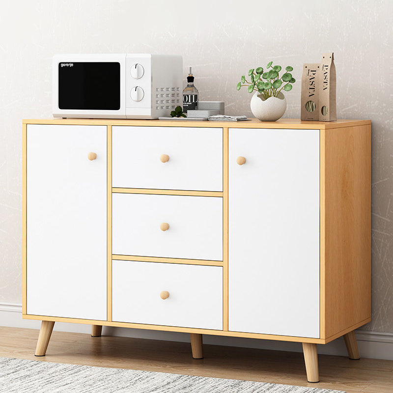 Contemporary Style Sideboard Engineered Wood Dining Sideboard with Storage