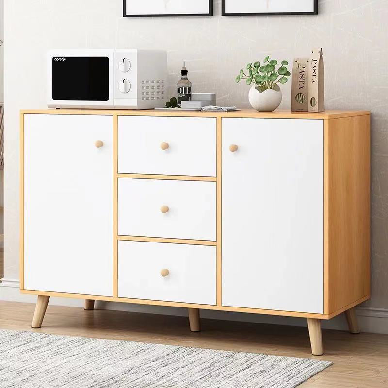 Contemporary Style Sideboard Engineered Wood Dining Sideboard with Storage