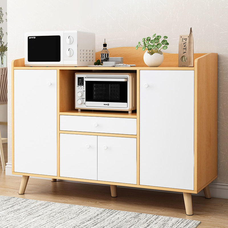 Contemporary Style Sideboard Engineered Wood Dining Sideboard with Storage