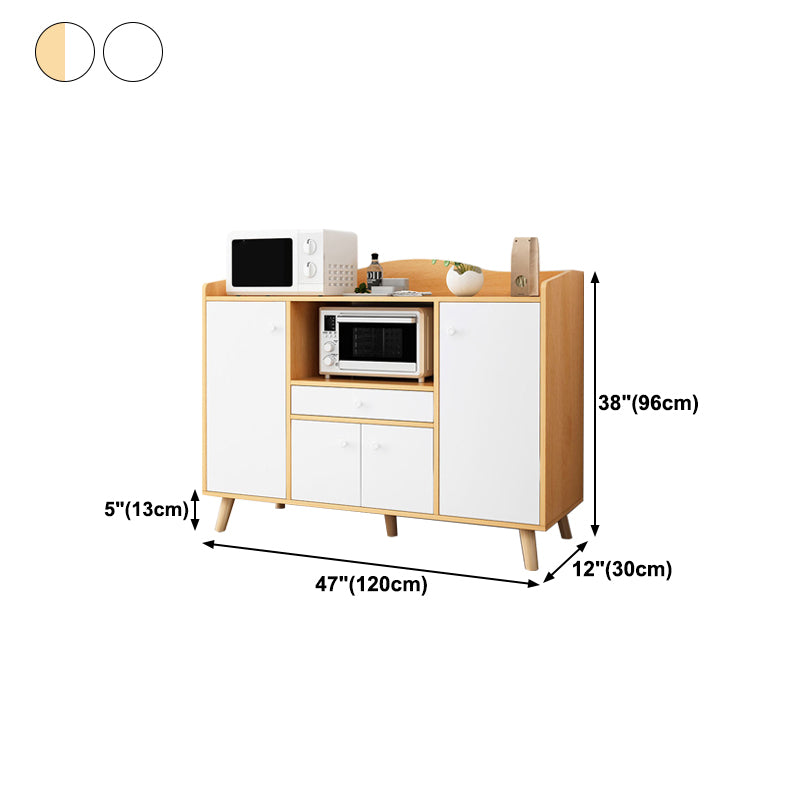 Contemporary Style Sideboard Engineered Wood Dining Sideboard with Storage