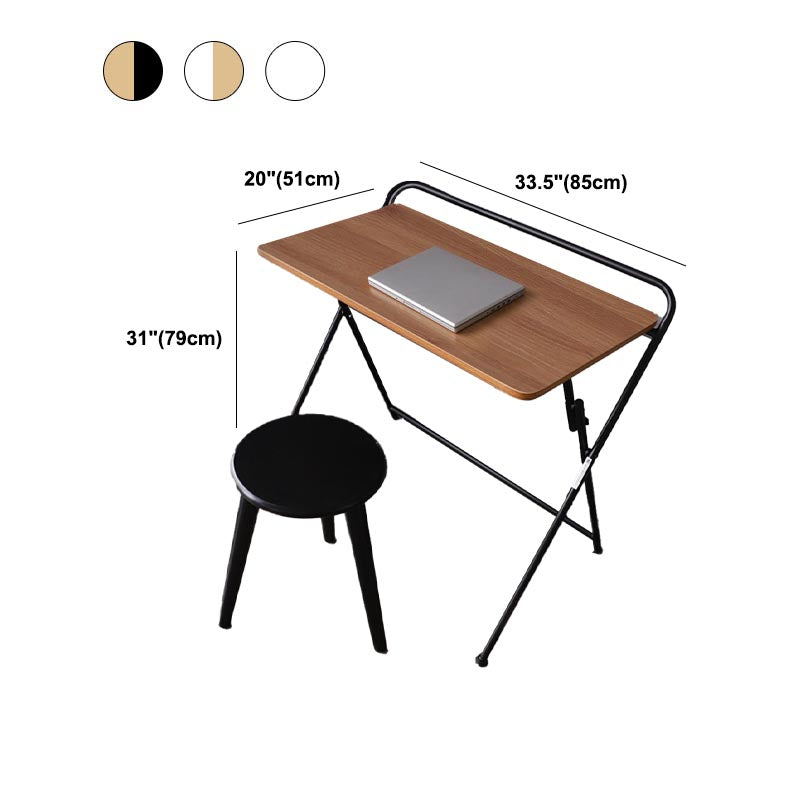 Foldable Office Desk Contemporary Style Writing Desk for Home and Office