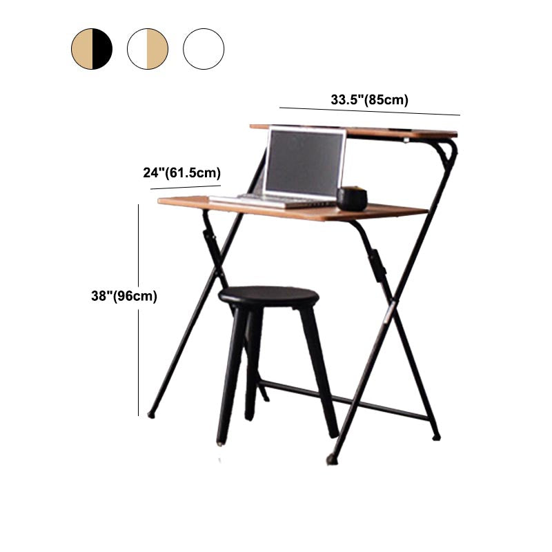 Foldable Office Desk Contemporary Style Writing Desk for Home and Office