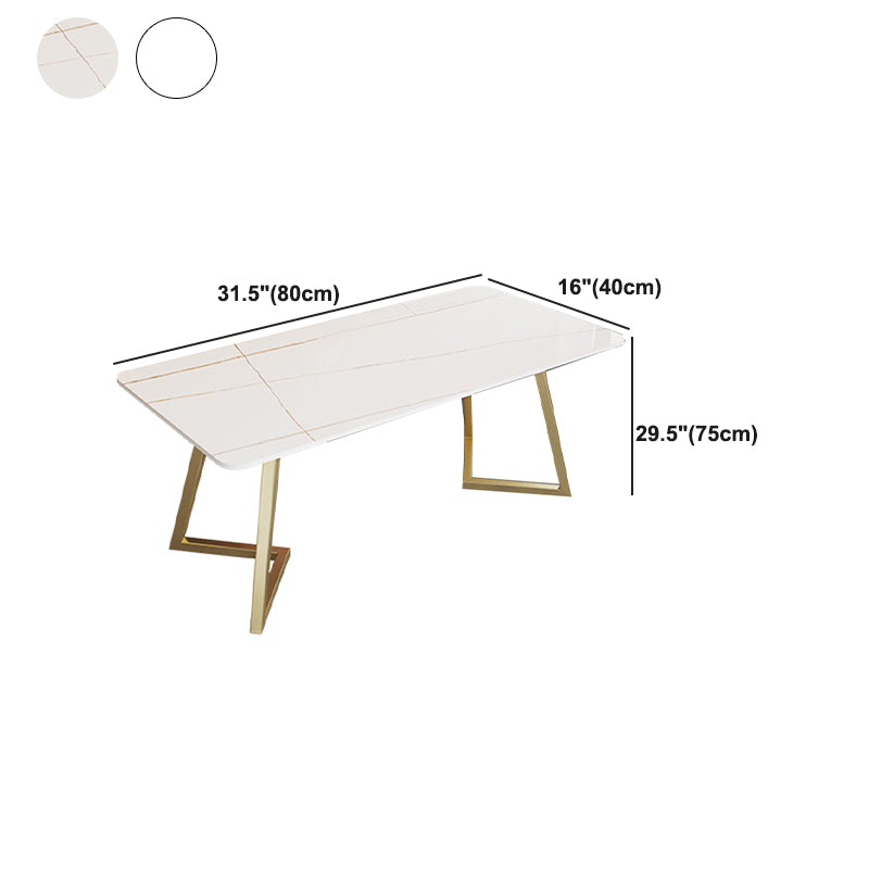 Modern Rectangular Writing Desk Sintered Stone Office Desk for Home