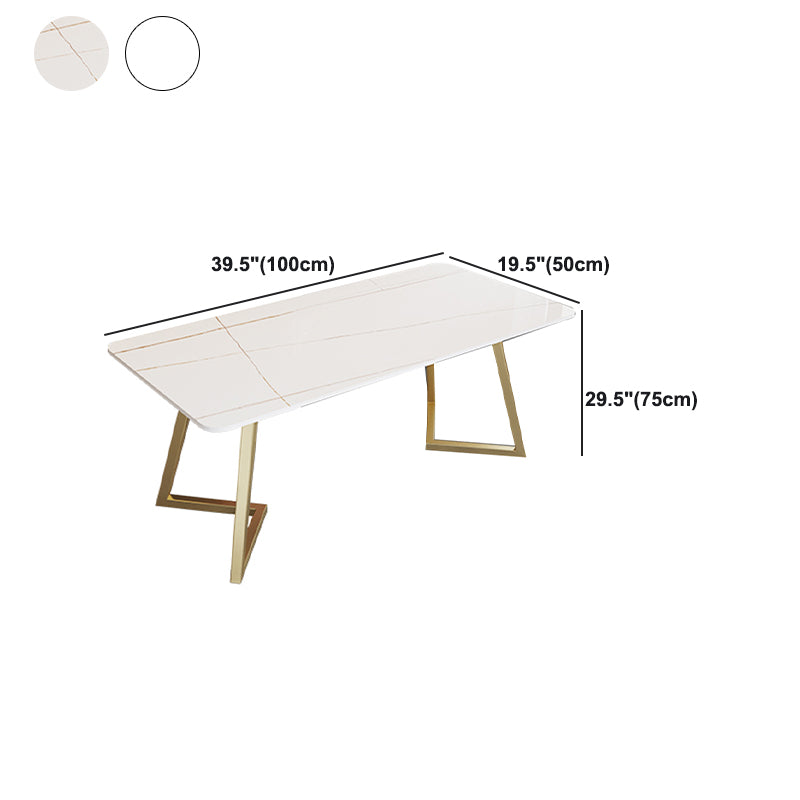 Modern Rectangular Writing Desk Sintered Stone Office Desk for Home