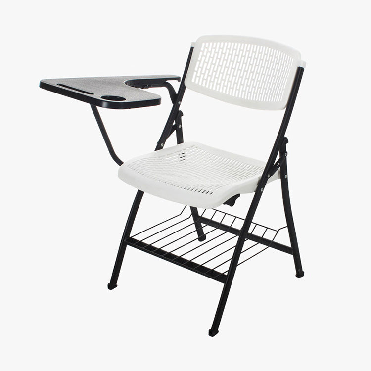 Armless Mid-Back Conference Chair Breathable Plastic Back and Seat Office Chair